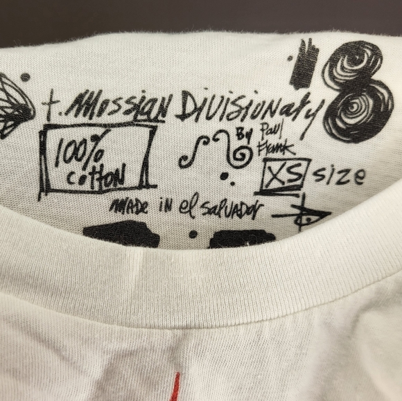 NWT Paul Frank Unreleased T. Campbell Design T Shirt size XSmall - Picture 7 of 9